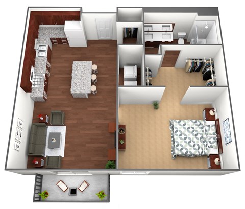 Shamrock Floorplan at Liffey on Snelling, St. Paul, 55104
